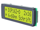&#039;Afișaj LCD alfanumeric 16x2 LED 68x26,8mm&#039;