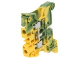 Conector Șine Piste Galben-Verde 1 Borna 2 6mm, TE Connectivity