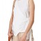 P638-2 Top alb, fara maneci si prindere cu snur pe lateral