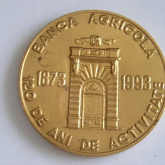 QW1 110 - Medalie - tematica economie - Banca Agricola - 120 ani - 1993