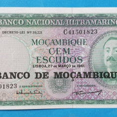 100 Escudos 1961 Mozambic - Bancnota SUPERBA - UNC