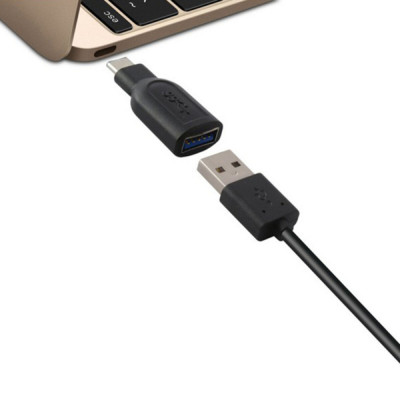 USB 3.0 to USB-C 3.1 Adapter Black foto