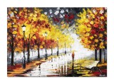 Cumpara ieftin Tablou inspirational pictat manual, Pe drumul meu, magia culorilor, 70x50cm ulei pe panza, superb