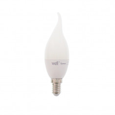 Bec LED tip lumanare E14 6W 230V lumina calda, Supreme Well