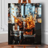 Set pictura pe numere (panza) Whiskey pentru prieteni 50x40 cm