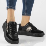 Sneakers Dama Piele Naturala Filippo Negri, Platforma 4cm, Marimea 38, Casual, Confortabili, Inchidere Siret + Fermoar