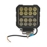 Proiector patrat LED cu DRL 9-80V, 48W alb-galben, carcasa aluminiu IP67 Breckner Germany