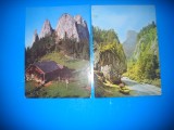 HOPCT LOT 3728 -2 CARTI POSTALE-CHEILE BICAZULUI -JUD HARGHITA-CIRCULATE, Circulata, Printata