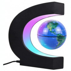 Glob pamantesc magnetic si plutitor ce leviteaza, iluminare LED