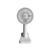 Ventilator portabil birou cu led, alb, 5w, 3 trepte viteze, 10 cm diametru, Equation