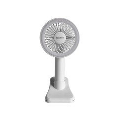 Ventilator portabil birou cu led, alb, 5w, 3 trepte viteze, 10 cm diametru