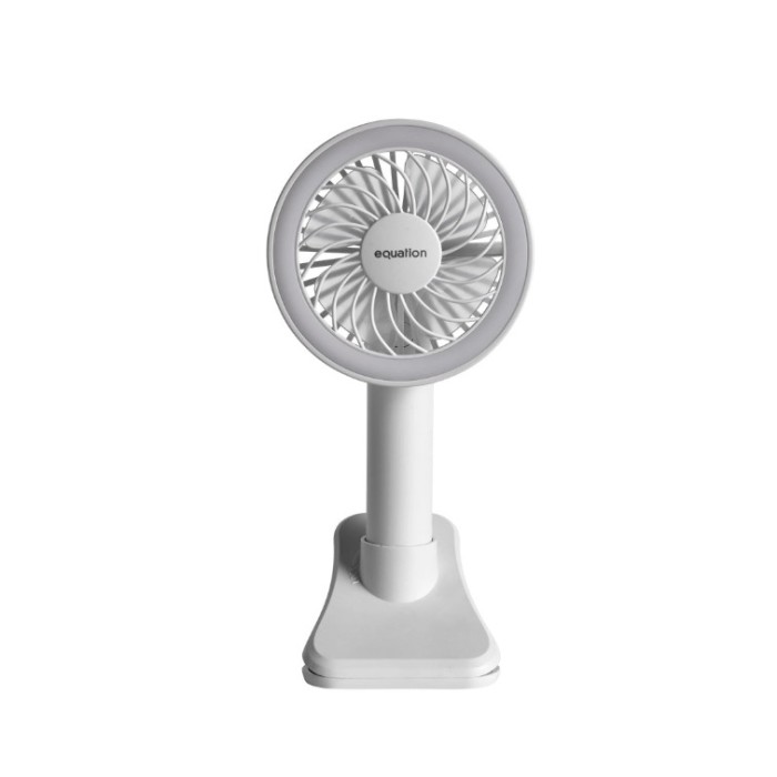 Ventilator portabil birou cu led, alb, 5w, 3 trepte viteze, 10 cm diametru