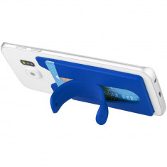 Suport telefon cu portcard inclus, Everestus, STT104, silicon, albastru, laveta inclusa foto