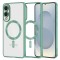 Husa premium Samsung Galaxy S25 Edge Techsuit Luxury Crystal MagSafe, verde deschis