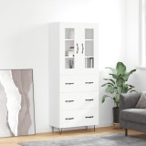 Cumpara ieftin Dulap &icirc;nalt, alb, 69,5x34x180 cm, lemn compozit