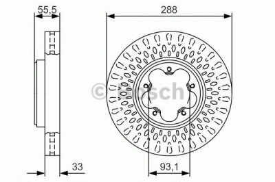 Disc frana FORD TRANSIT CUSTOM bus (2012 - 2016) BOSCH 0 986 479 A49 foto