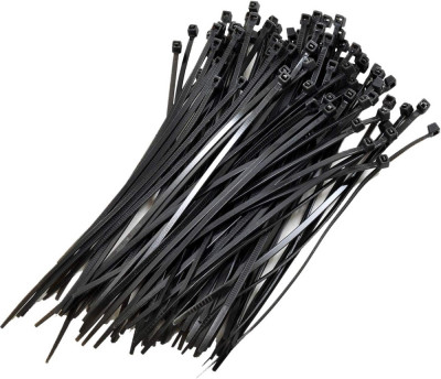 Set 100 buc coliere (soricei) plastic negre, 150 x 2.5 mm foto