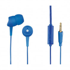 Casti stereo in ear Basic4Phone Hama, 10 mm, 1.2 m, Albastru foto