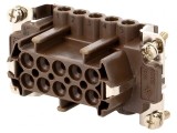 Conector HDC Mamă 180&deg;C 10 PE 16A 500V