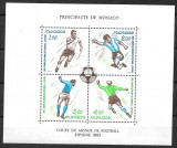 A16 - Monaco 1982 - Fotbal bloc neuzat,perfecta stare, Nestampilat