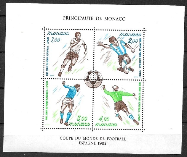 A16 - Monaco 1982 - Fotbal bloc neuzat,perfecta stare