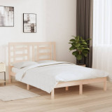 vidaXL Cadru de pat, 140x190 cm, lemn masiv de pin