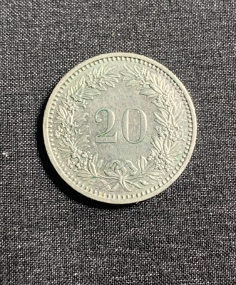 Moneda 20 rappen 1985 Elvetia foto