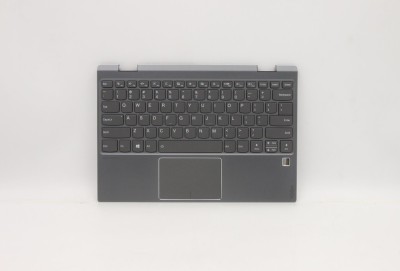 Carcasa superioara cu tastatura palmrest Laptop, Lenvo, Yoga 720-12IKB Type 81B5, 5CB0Q12259, 8S1102-02767, iluminata, Iron Grey, layout US foto