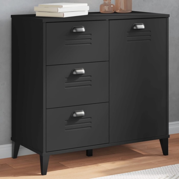 Dulap &bdquo;VIKEN&rdquo;, negru, 80x40x80 cm, lemn prelucrat