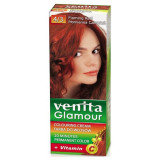 Vopsea de par, permanenta, Glamour, Venita, Nr. 4/3, Rosu Aprins