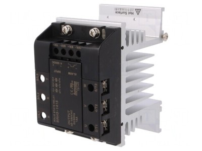 Releu semiconductor 15A 3-fazat 48-480VAC 130mm foto