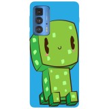Husa compatibila cu Motorola G20 model Cute Creeper, Silicon, TPU, Viceversa, Transparent, Carcasa