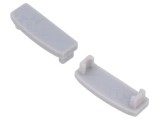 Obturator Argintiu pentru Profil LED - Set 10 Buc.