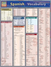 Spanish Vocabulary Laminate Reference Chart foto