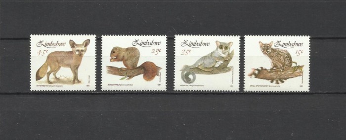 ZIMBABWE 1991 FAUNA MAMIFERE DE TALIE MICA