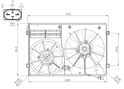 NRF 47941 Ventilator, radiator foto