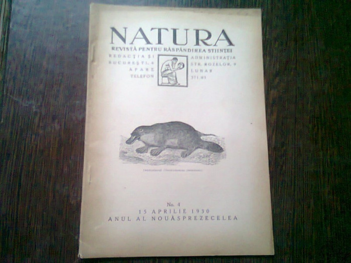 REVISTA NATURA NR.4/1930