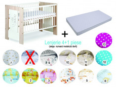 Pachet 3 in 1 Patut Little Bunny Cappuccino 120x60 foto