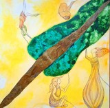 &bdquo;Arbor&rdquo; - 100 cm/ 100 cm, Natura, Acrilic, Suprarealism, General