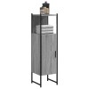 Gossi dulap de baie, gri sonoma, 33x33x120,5 cm, lemn prelucrat