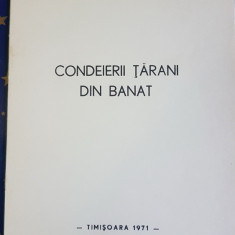 E794-I-CONDEIERII TARANI DIN BANAT-AUREL COSMA 1971 TIMISOARA.