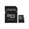 Card de memorie Kingston microSDXC Canvas Select 80R 128GB Clasa 10 UHS-I U1 80 Mbs cu adaptor SD