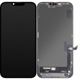 Display cu Touchscreen JK pentru Apple iPhone 14 Plus, cu Rama, Versiune LCD In-Cell, Negru