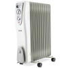 Calorifer cu ulei Zass, 2500 W, 11 elementi, 3 trepte, 54 x 14 x 65 cm, termostat reglabil, Alb/Gri