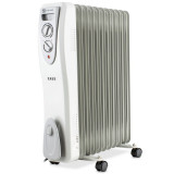 Cumpara ieftin Calorifer cu ulei Zass, 2500 W, 11 elementi, 3 trepte, 54 x 14 x 65 cm, termostat reglabil, Alb/Gri