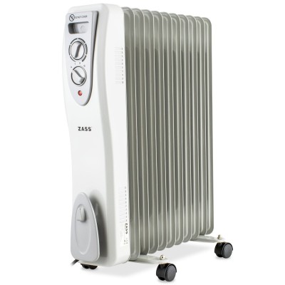 Calorifer cu ulei Zass, 2500 W, 11 elementi, 3 trepte, 54 x 14 x 65 cm, termostat reglabil, Alb/Gri foto