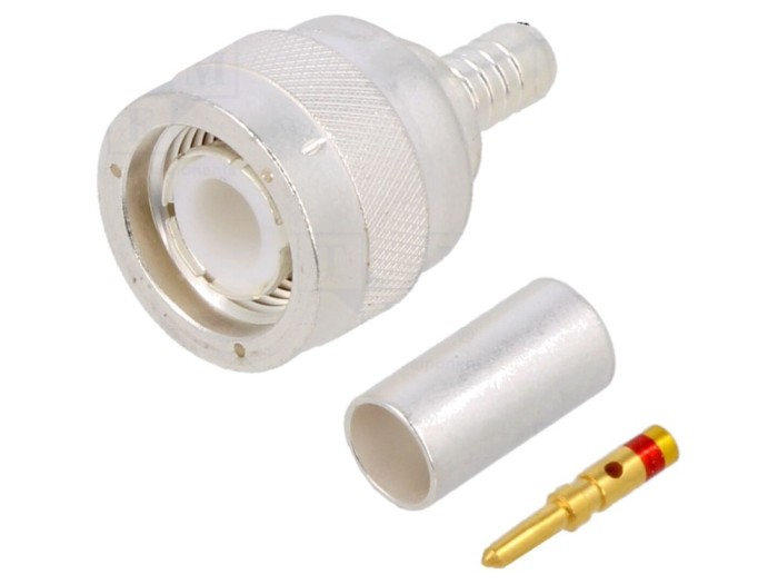 Conector TNC tată 50&Omega; aurit