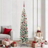 VidaXL Brad de Crăciun artificial Verde 210 cm PVC și oțel și plastic 3395039