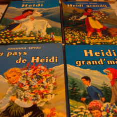 Johanna Spyri - Heidi - set 4 carti - in franceza -1958