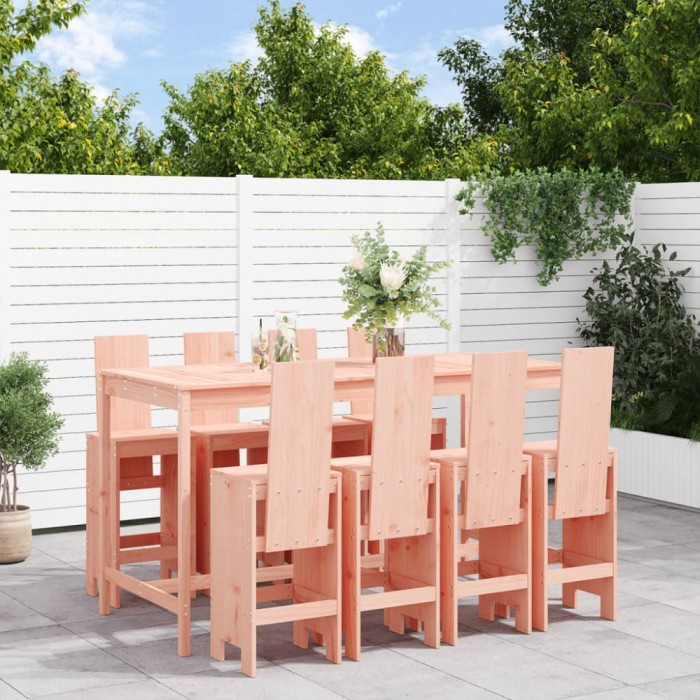 Gossi set bar de gradina, 9 piese, lemn masiv douglas